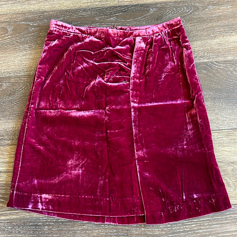 Anthropologie Velvet Skirt Size 6